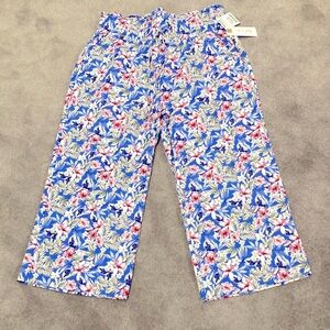 Floral Print Wide-Leg Pants